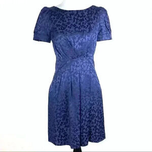 Marc Marc Jacobs Womens dress Size S 4-6 blue 100% silk Floral square back